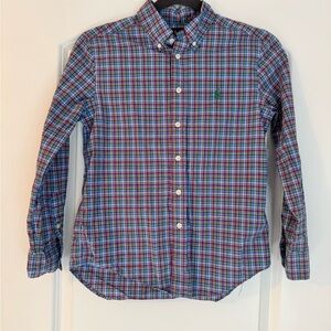 Ralph Lauren Blue and Red Plaid Button Down Shirt